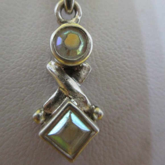 ASHLEY ANDREWS SWAROVSKI Crystal 925 Sterling Pendant Necklace A B Swarovski - Picture 5 of 9